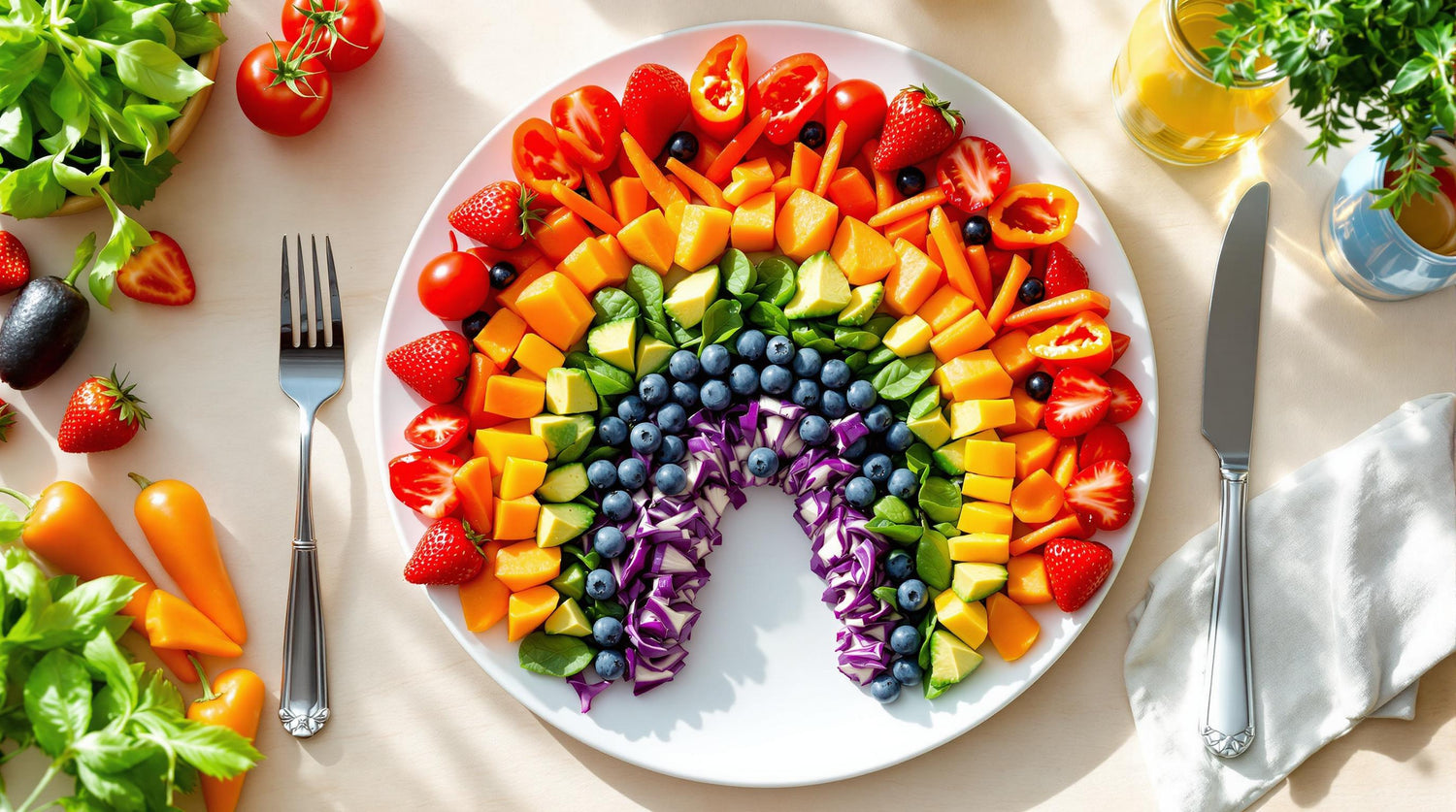 The 'Rainbow Plate' Strategy: How Color Diversity Naturally Balances Your Nutrition!